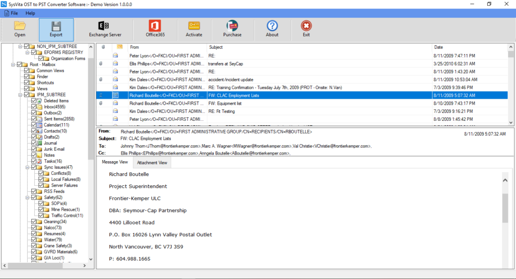 Sysvita OST to PST Converter